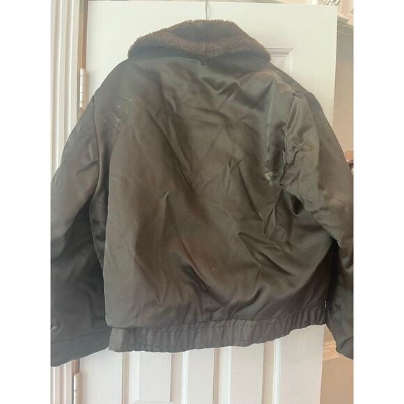 Vintage Tuffy ANR Bomber Jacket Mens 42L 70s Flight Coat Nylon Full Zip Flaws - Picture 3 of 11